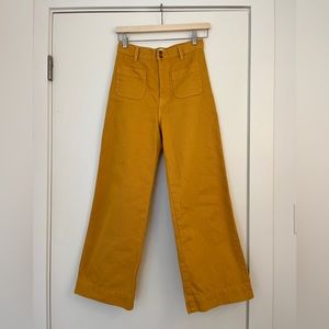& Other Stories High Rise Wide Leg Mustard Jeans